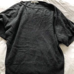 Charcoal Trina Turk short sleeve sweater